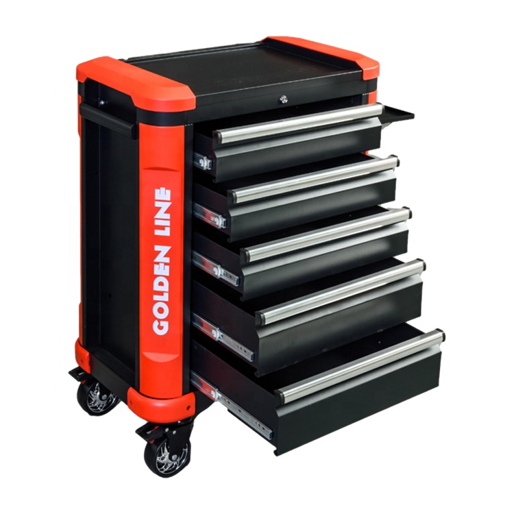 Workshop Tools Trolley - Carrello portautensili in metallo nero e