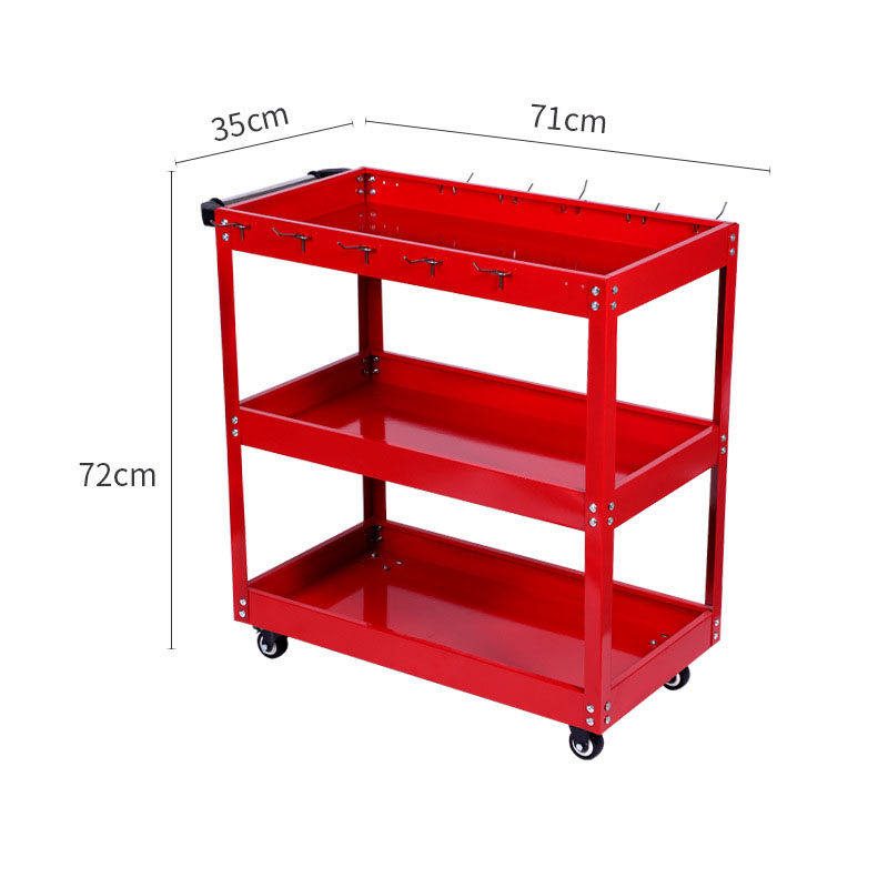 Workshop Tools Trolley - Carrello Portautensili a 3 Ripiani in