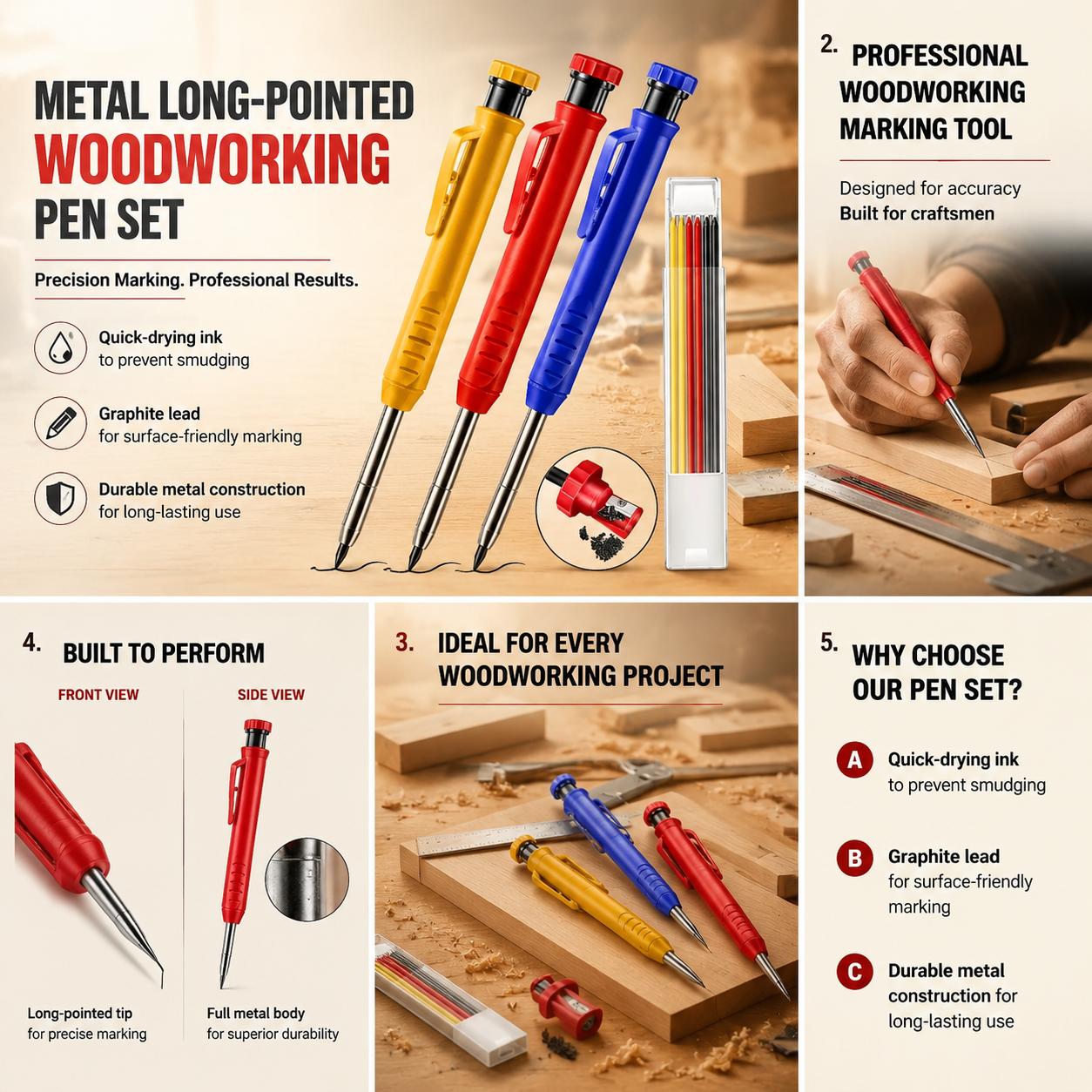 Workshop Tools Engineering - Matita professionale in metallo con punta