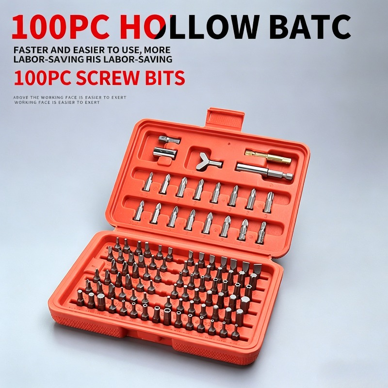 Tools Use In The Workshop - Set di 100 Punte per Cacciavite,