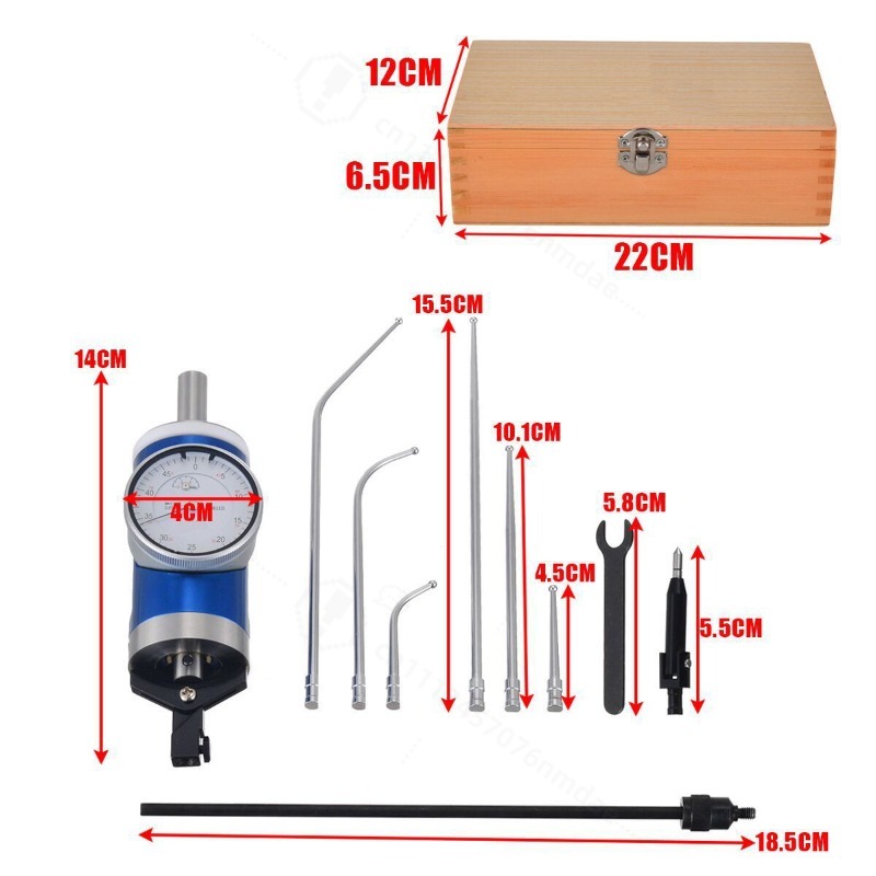 Workshop Tools Locations - Indicatore a Leva Industriale Blu 0-3mm,